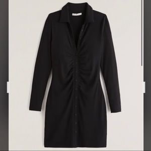 Abercrombie Ruched Knit Shirt Dress